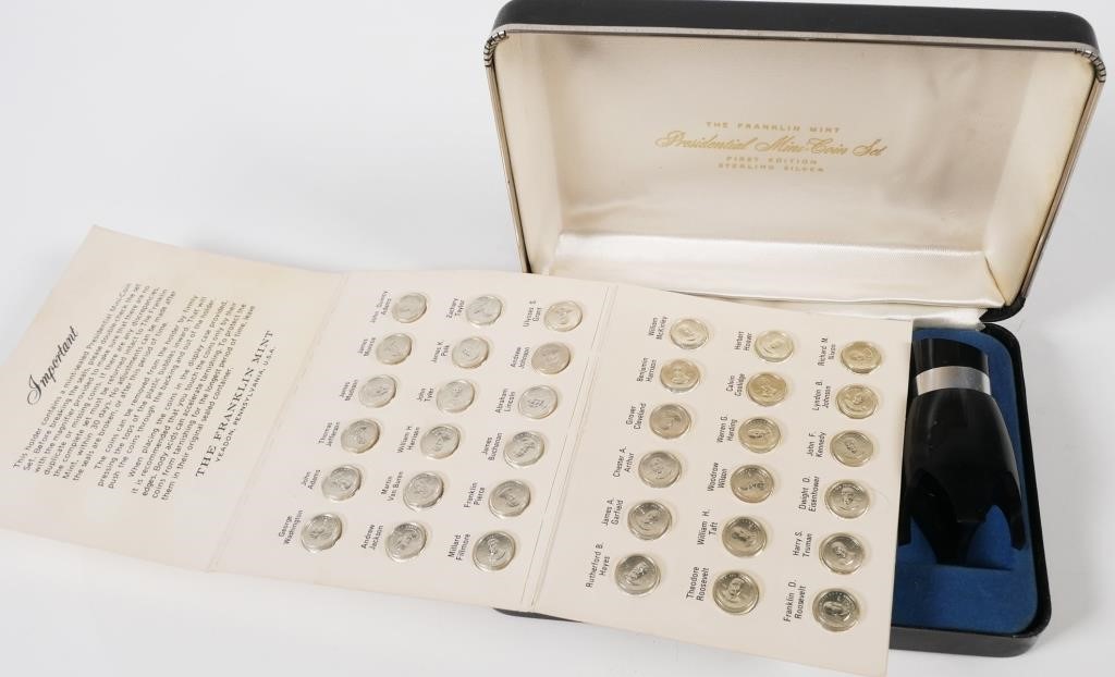 Appraisal: Vintage first edition complete set of Presidential Mini Coins in