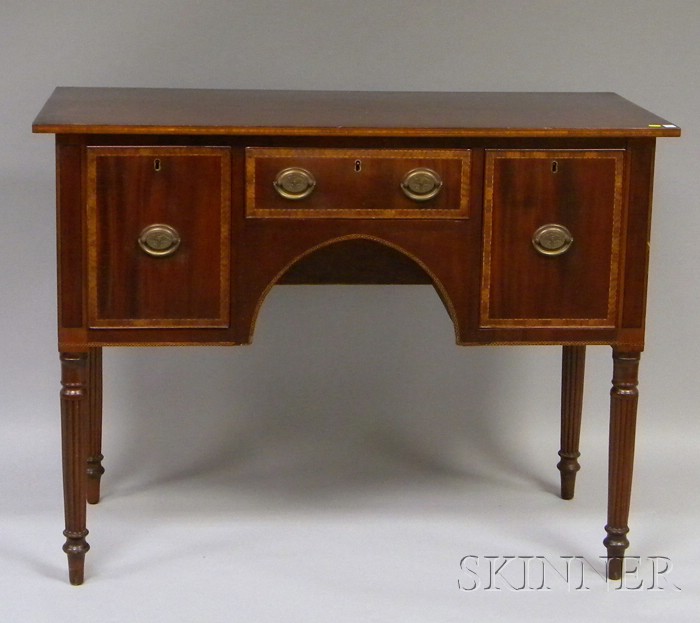 Appraisal: Regency Inlaid Mahogany and Mahogany Veneer Server ht lg dp