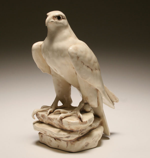 Appraisal: Freeman McFarlin pottery bird of prey with glass eyes artist