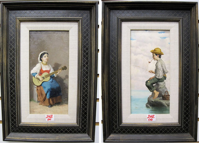 Appraisal: MICHELE RICCI Italian th th century PAIR oils on wood