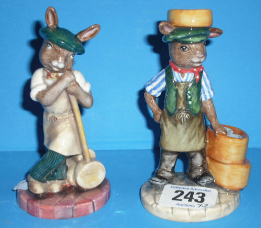 Appraisal: Royal Doulton Bunnykins Figures Kiln Place DB And Sagger Maker