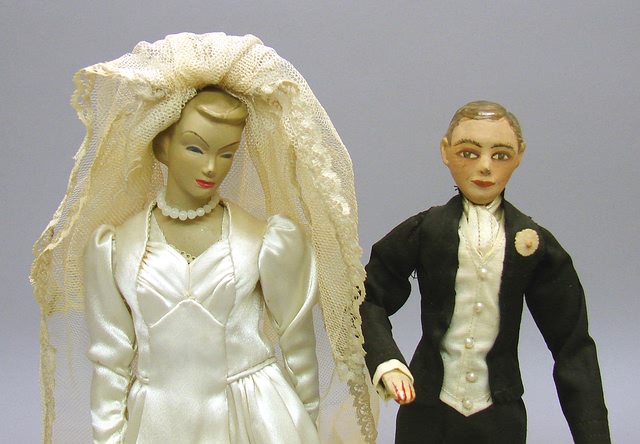 Appraisal: Pair of dolls Man in tuxedo - an original Saroff