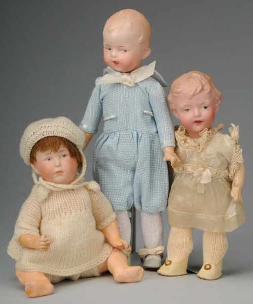 Appraisal: Lot of Gebruder Heubach Character Dolls Description Germany Ca All