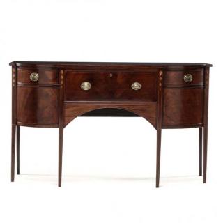 Appraisal: New England Hepplewhite Inlaid Butler's Sideboard late th century mahogany