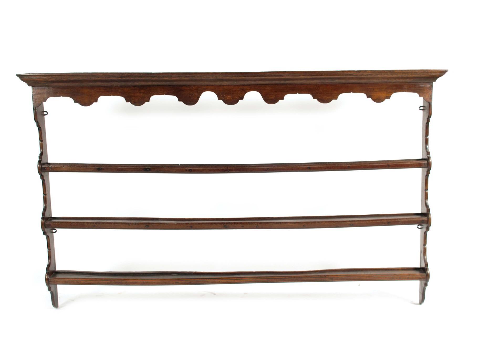 Appraisal: An th century oak and elm plate rack