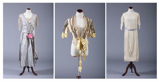 Appraisal: THREE BELLE POQUE AND EDWARDIAN ERA GARMENTS One an elbow-length