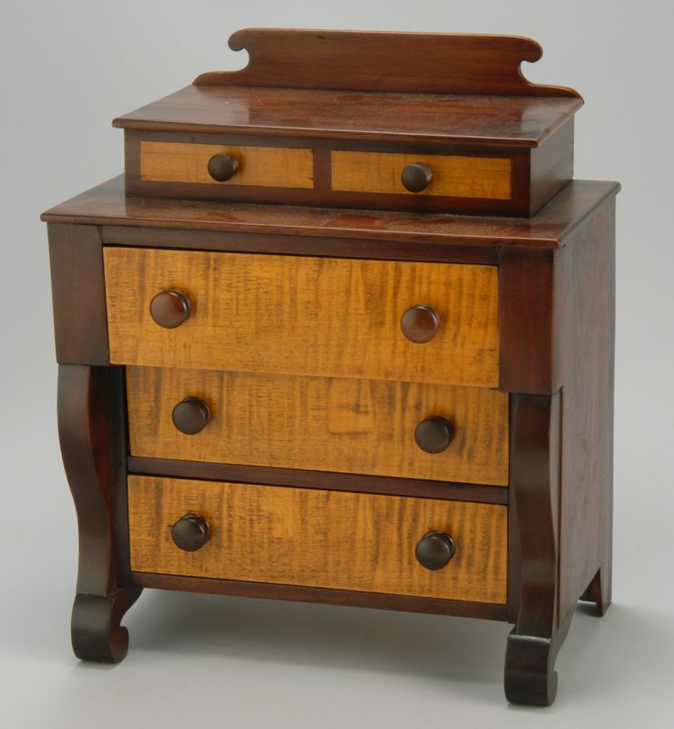 Appraisal: CHILD'S OR SALESMAN'S SAMPLE CLASSICAL BUREAU American th CenturyIn mahogany