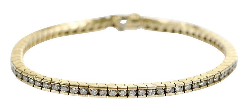 Appraisal: kt Diamond Bracelet round brilliant diamonds estimated total weight cts