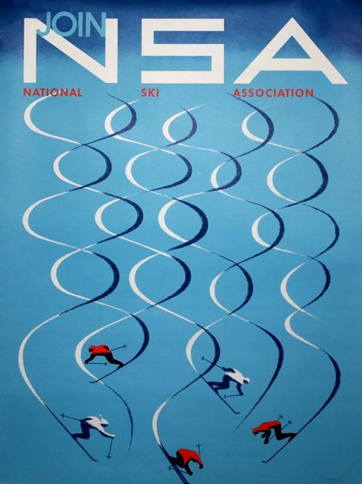 Appraisal: BAYER Herbert German - NSA Poster '' x '' signed