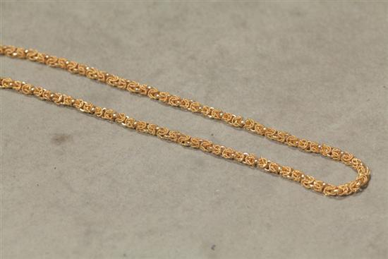 Appraisal: GOLD BYZANTINE-STYLE NECKLACE Clasp marked K ''l Approximate weight troy