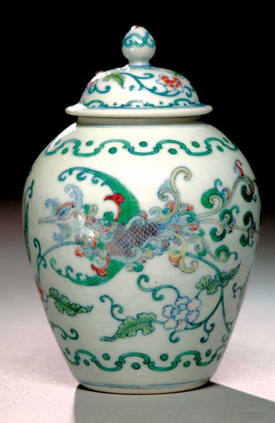 Appraisal: YONGZHENG DOUCAI JAR Superbly enameled Chinese early th Century Yongzheng