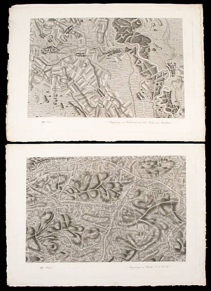 Appraisal: Maps Austria Group of engraved topographical views of Donau with