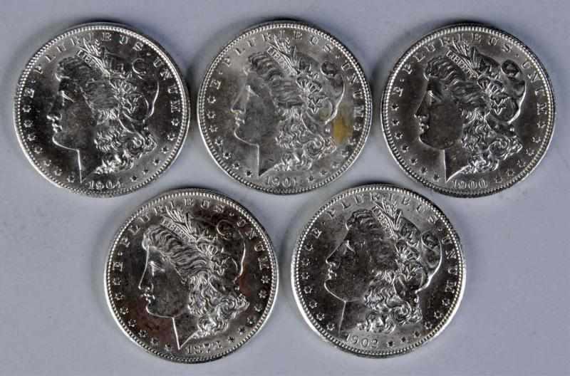 Appraisal: Lot of Morgan Silver Dollars GEM BU Description Includes -S