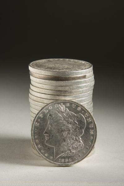 Appraisal: BU Roll -O Morgan Silver Dollars coins