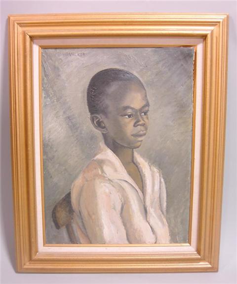 Appraisal: STYLE OF WILLIAM AIKEN WALKER PORTRAIT OF AFRICAN AMERICAN BOY