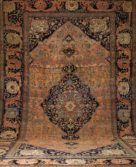 Appraisal: Fine Antique Persian Sarouk Feraghan Carpet ' x '