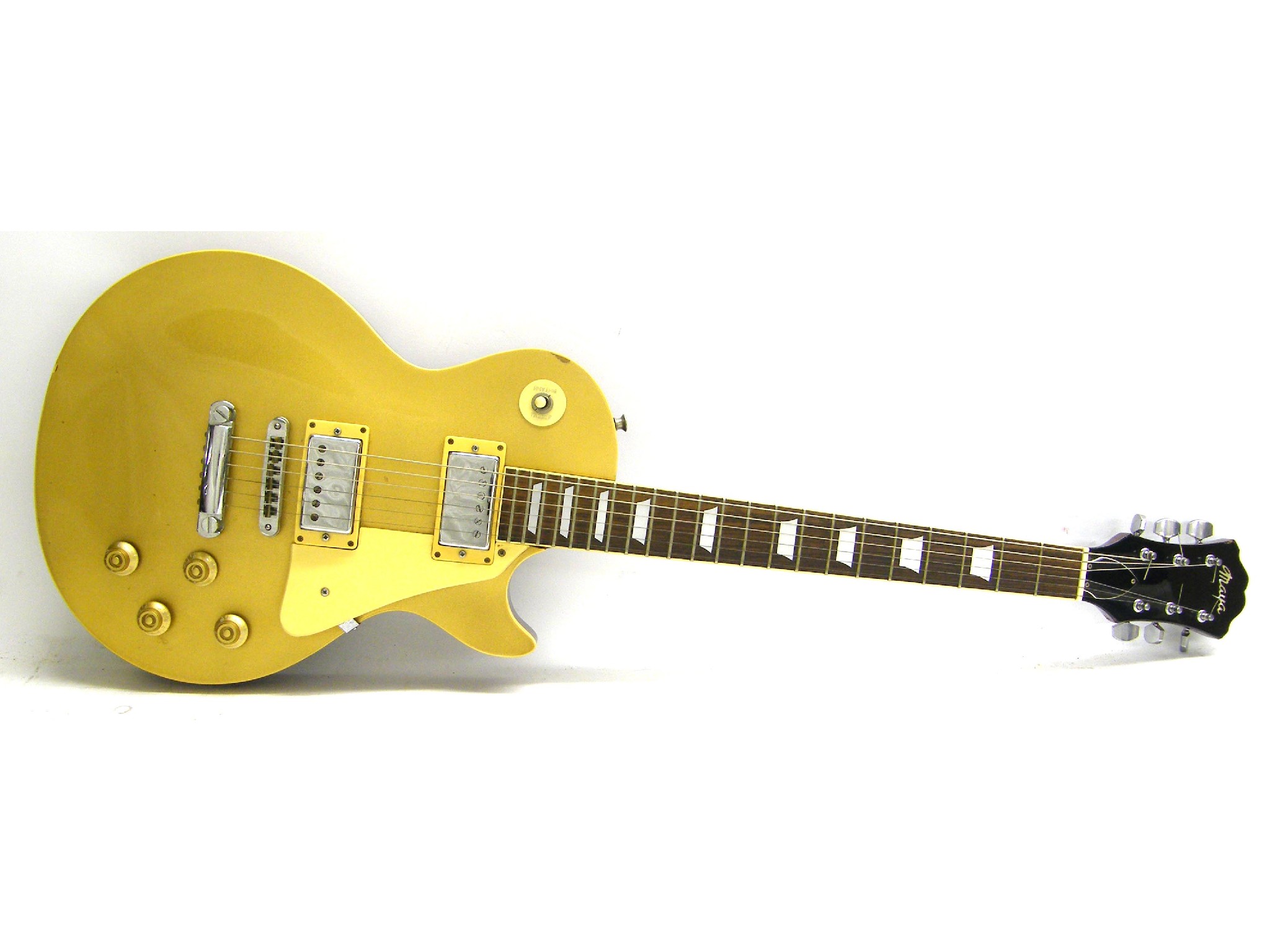 Appraisal: Maya Les Paul style electric guitar made in Japan gold