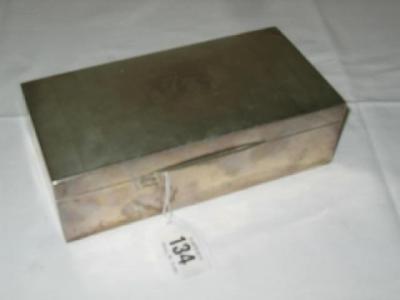 Appraisal: A CIGARETTE BOX of oblong form the banded slightly domed