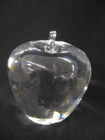 Appraisal: Steuben Crystal Figural Apple Paperweight signed '' excellent