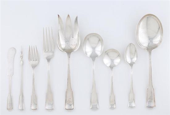 Appraisal: Frank Smith sterling flatware circa American Chippendale pattern consisting of