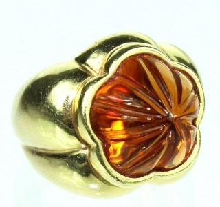 Appraisal: A Lady's Karat Citrine Ring A Lady's Karat yellow gold