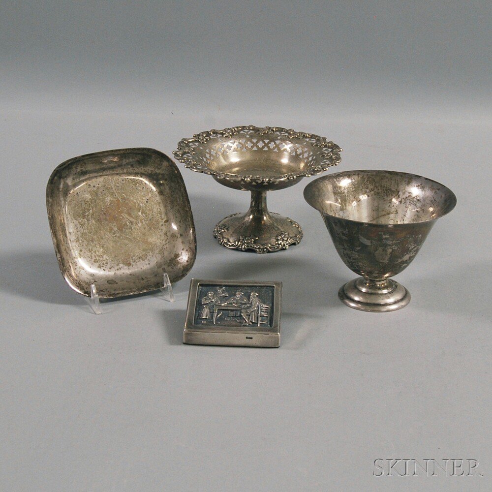 Appraisal: Four Assorted Silver Articles a Randahl sterling footed bowl a