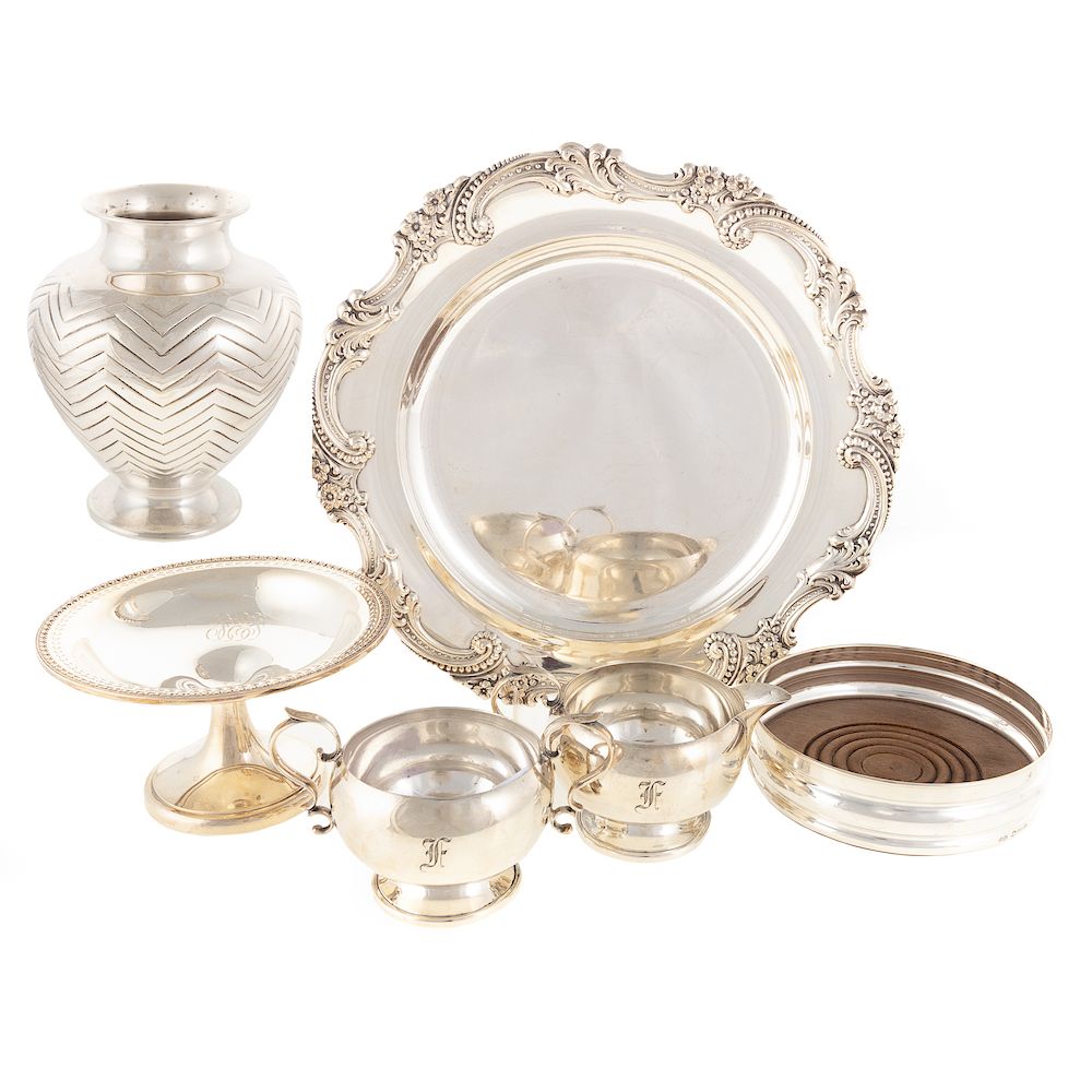 Appraisal: Collection Sterling Silver Hollowware including a Bailey Banks Biddle circular