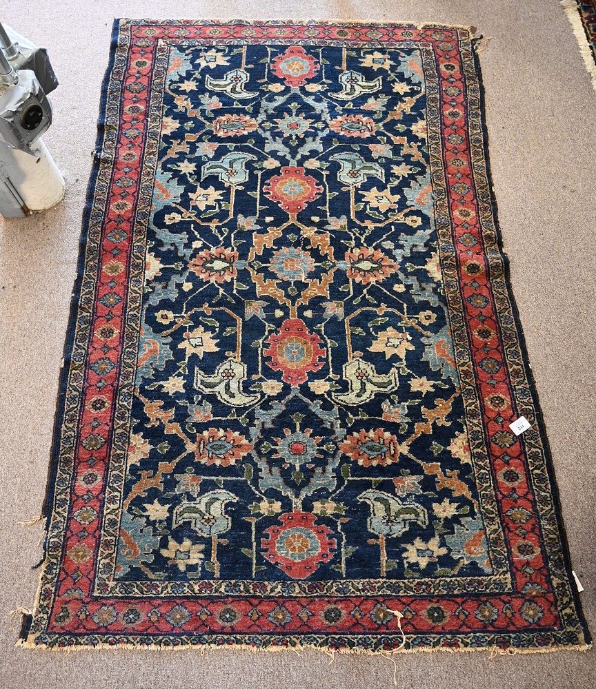 Appraisal: Hamaden Oriental Throw Rug ' x ' Hamaden Oriental Throw