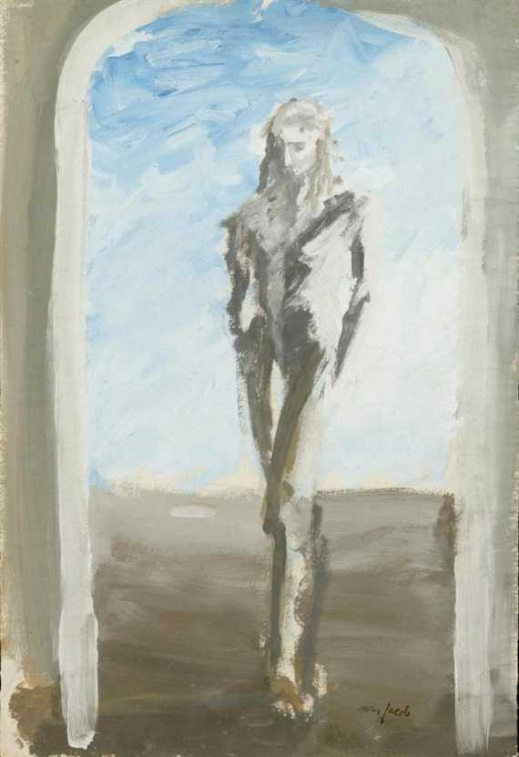 Appraisal: JACOB MAX Quimper - Drancy Standing figure Gouache on paper