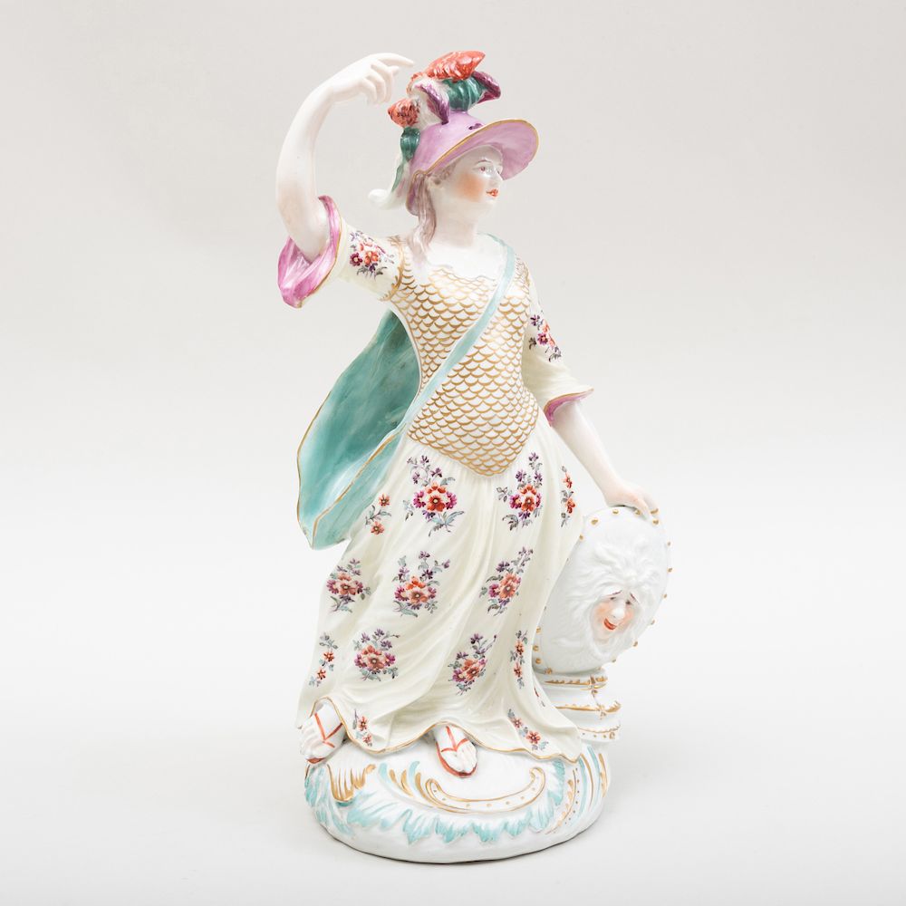 Appraisal: Large Derby Porcelain Figure of Minerva in high Condition Minor