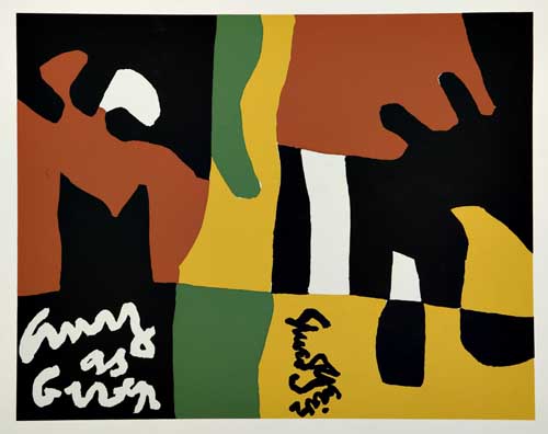 Appraisal: STUART DAVIS Composition Color screenprint x mm x inches full