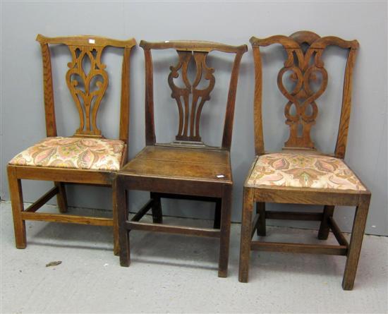 Appraisal: Nine various th century dining chairs