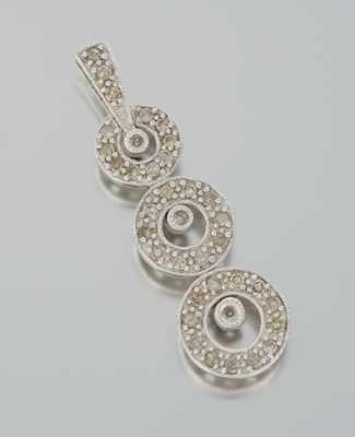 Appraisal: A Ladies' Diamond Circle Pendant k yellow gold triple circle