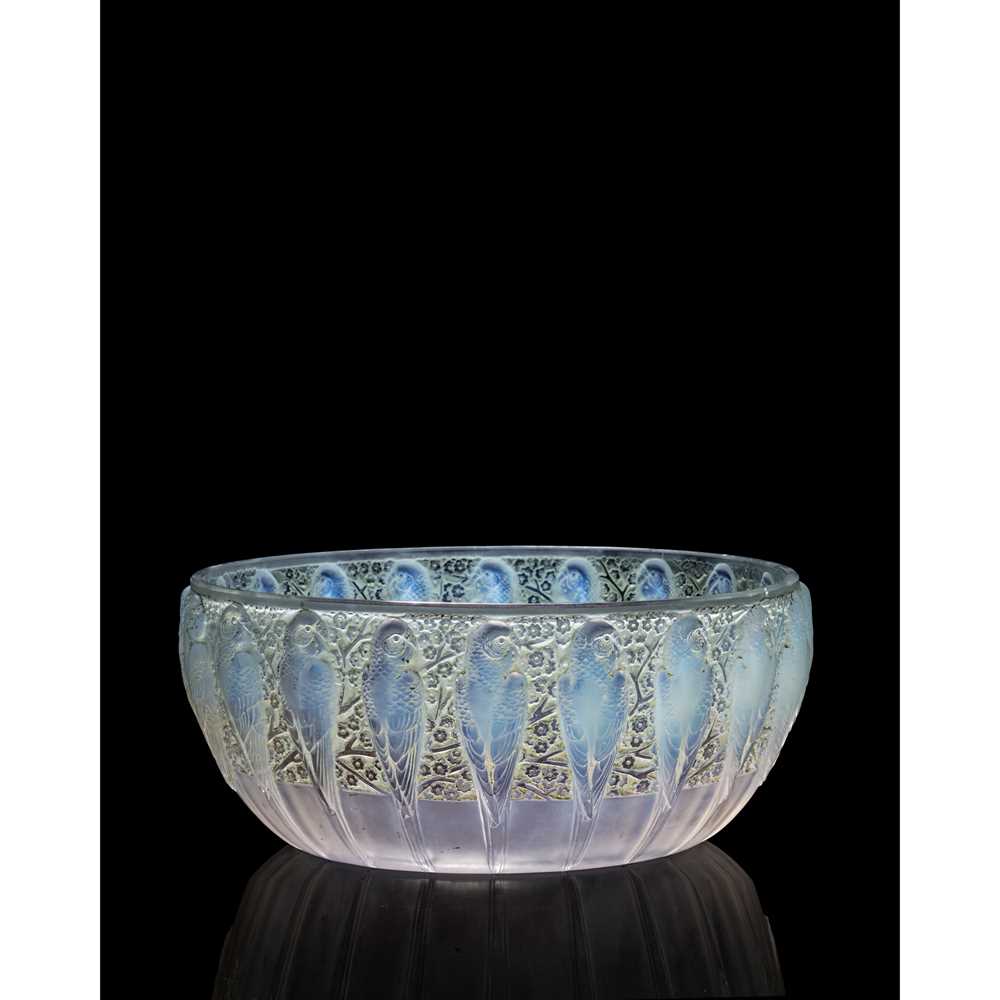 Appraisal: REN LALIQUE FRENCH - PERRUCHES BOWL NO designed opalescent and