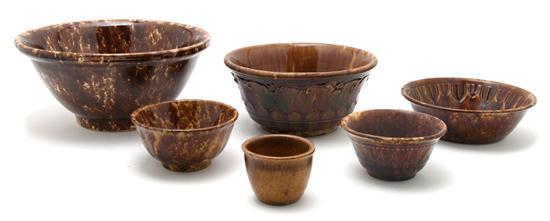 Appraisal: A Collection of Six Bennington Bowls of graduated scale Diameter