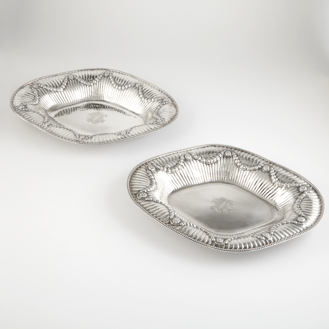 Appraisal: Pair of George III Sterling Silver Dishes Guest Craddock London