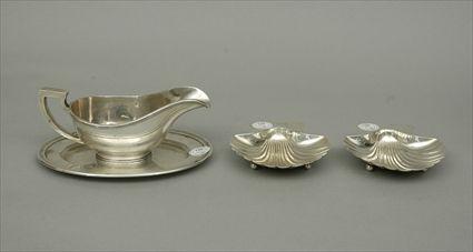 Appraisal: Tiffany Co Sterling Silver Sauce Boat Stand with Associated Sauce