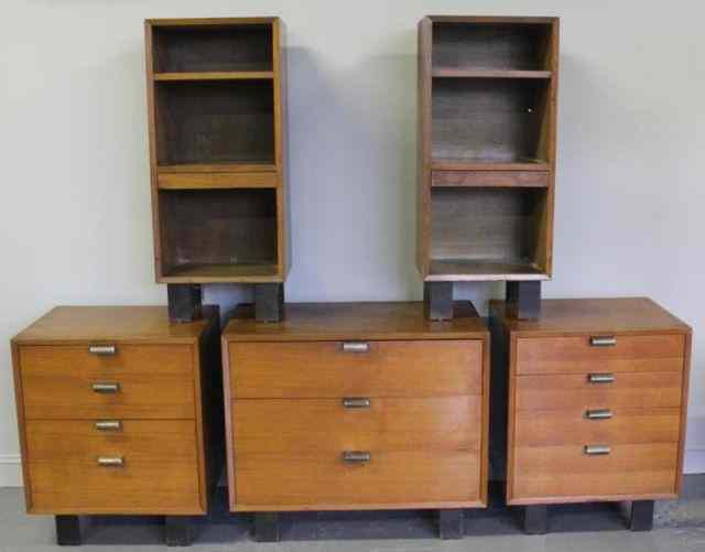 Appraisal: GEORGE NELSON Midcentury Bedroom Set Includes a pair of chests