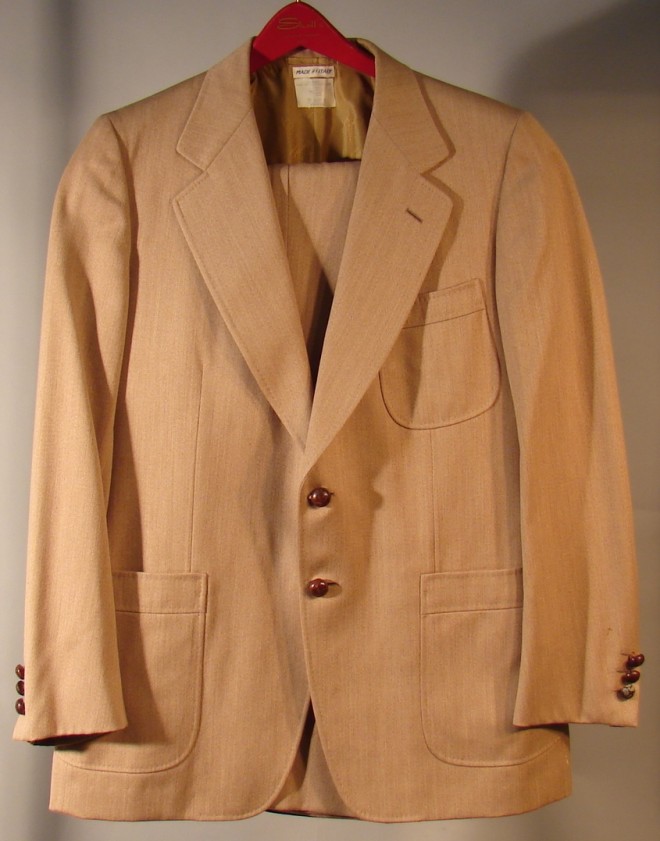 Appraisal: BRIONI Size light camel heather Italian wool Two button jacket