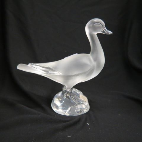 Appraisal: Lalique Crystal Figurine of a Duck frosted excellent