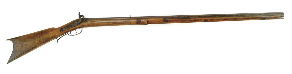 Appraisal: FULL STOCK PERCUSSION KENTUCKY RIFLE Cal Southern style Kentucky with