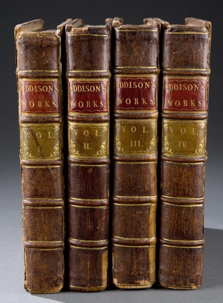 Appraisal: Addison Joseph The Works Of The Right Honourable Joseph Addison