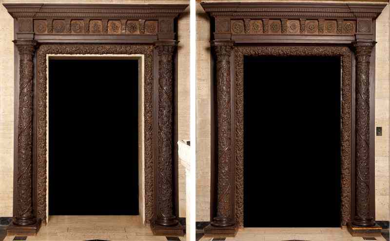 Appraisal: Pair of Italian Renaissance Style Door Surroundspurchased by the Penns