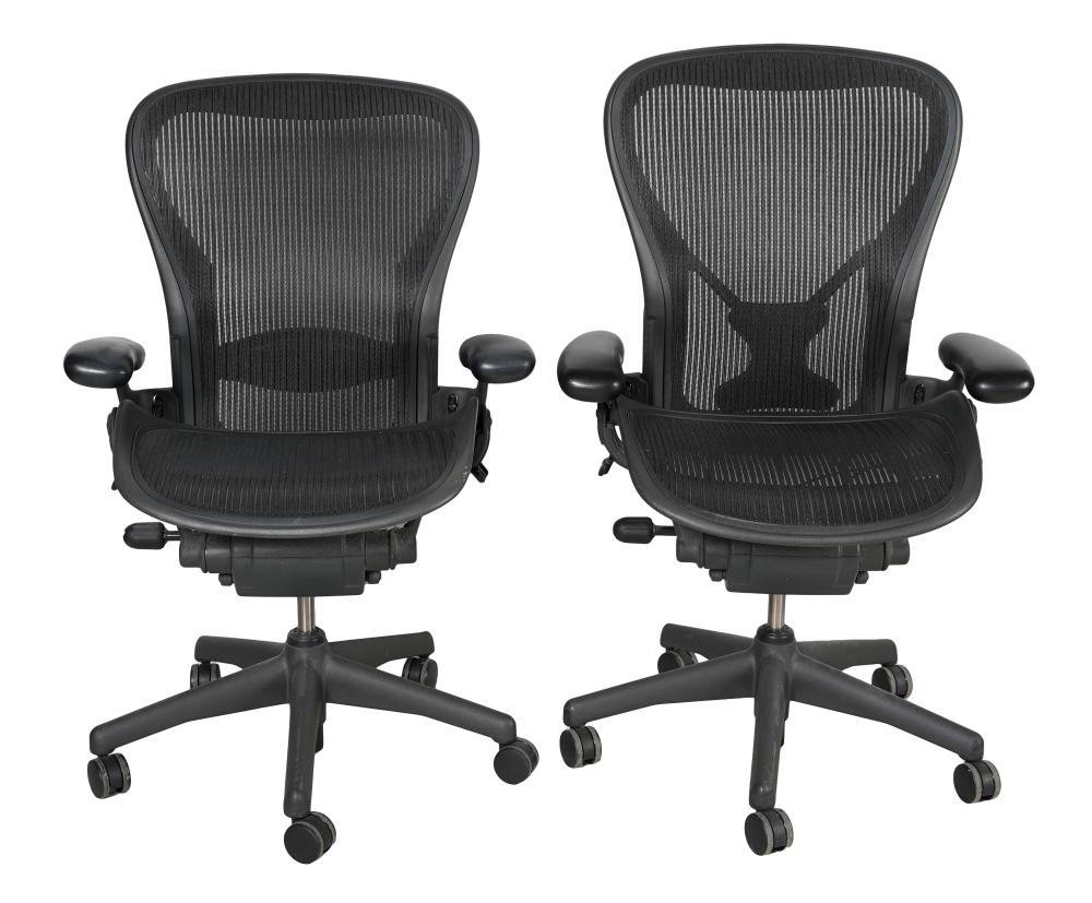 Appraisal: PAIR OF HERMAN MILLER AERON OFFICE CHAIRSmanufacturers molded label each