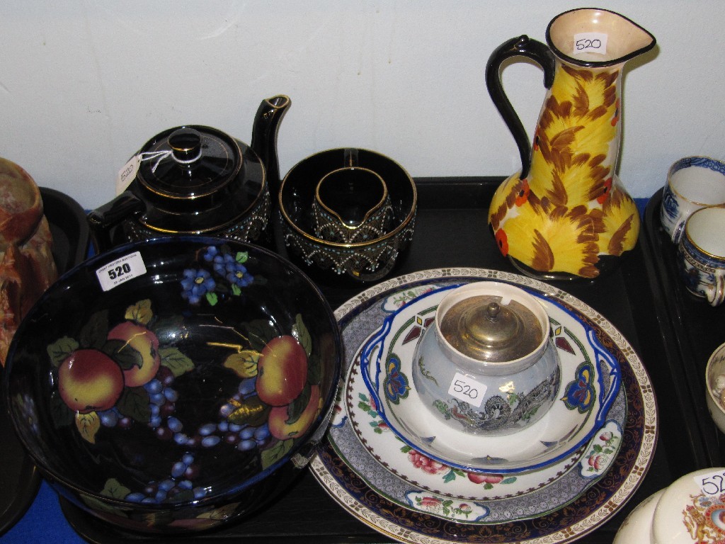 Appraisal: Tray lot of assorted ceramics to include tea service fruit