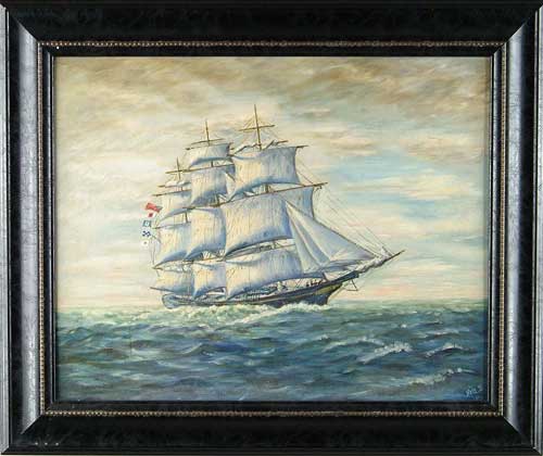 Appraisal: NELL MARY BRADSHAW Canadian - TALL SHIP IN FULL SAIL