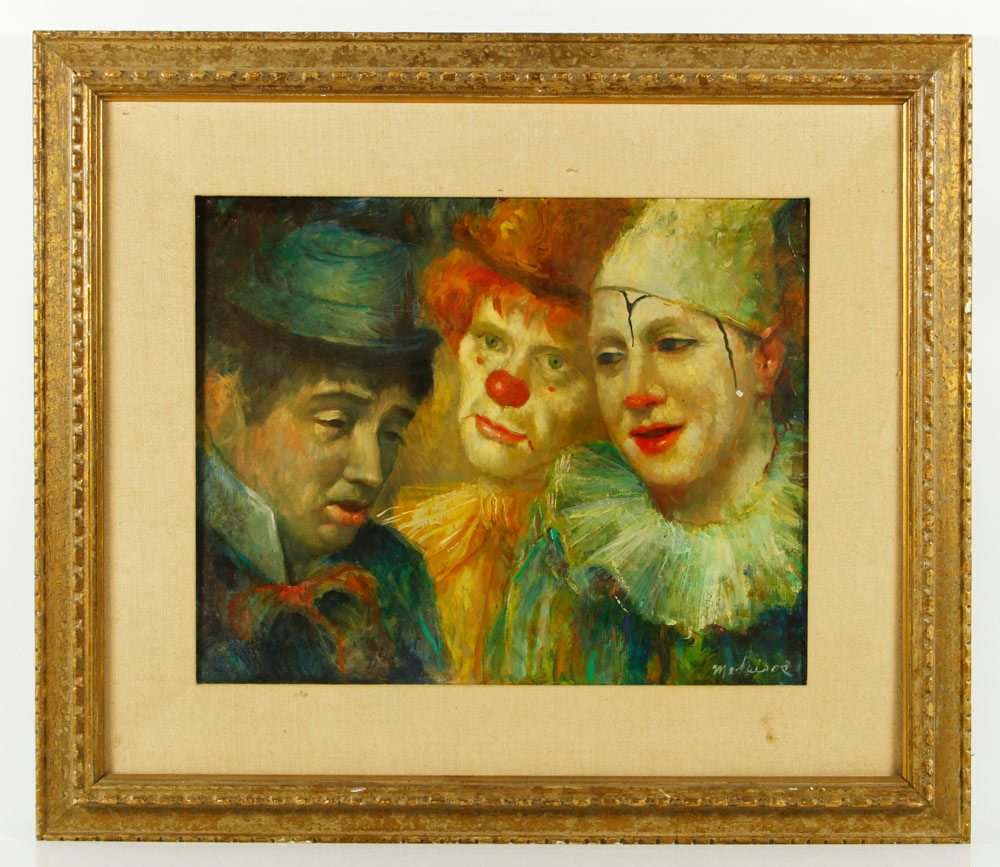 Appraisal: - th C Clowns O C th century Three Clowns