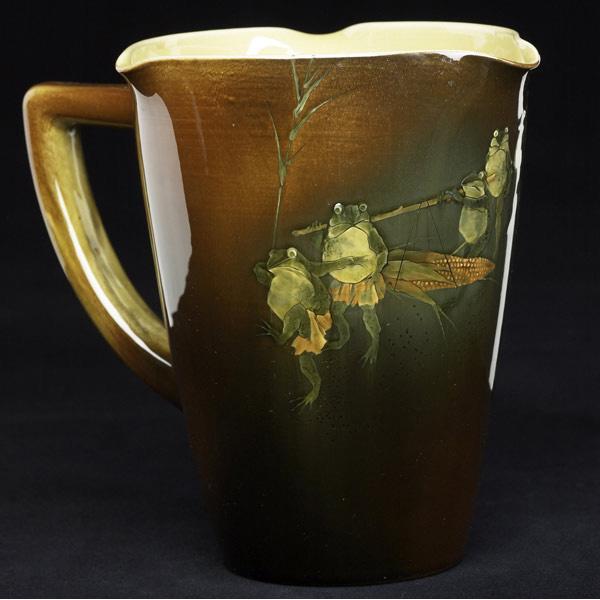 Appraisal: ROOKWOOD Standard Glaze Light three-spouted tankard beautifully painted by Kataro