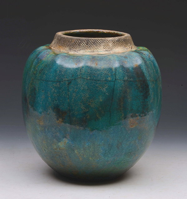 Appraisal: Gisele Buthod Garcon French b Vase raku with green lustre