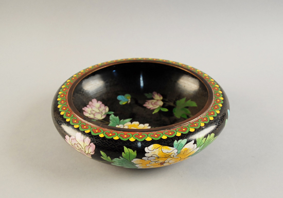 Appraisal: A Cloisonne Fish Bowl or Bulb Bowl with floral designs